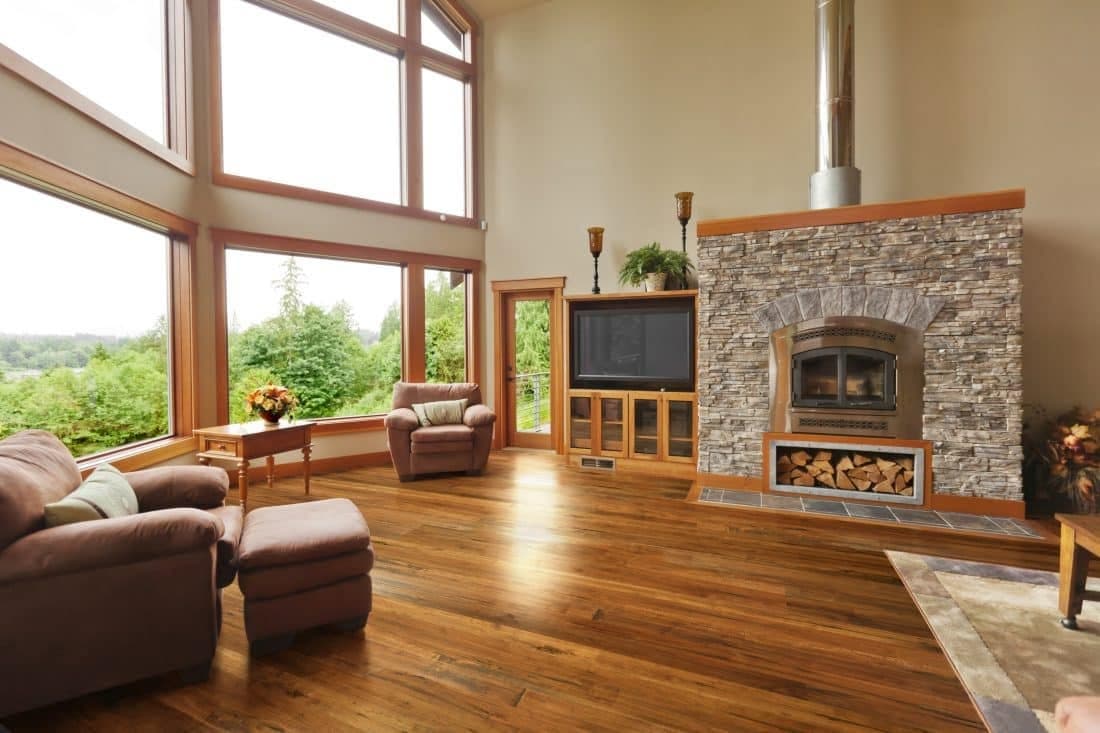 Timber flooring living room